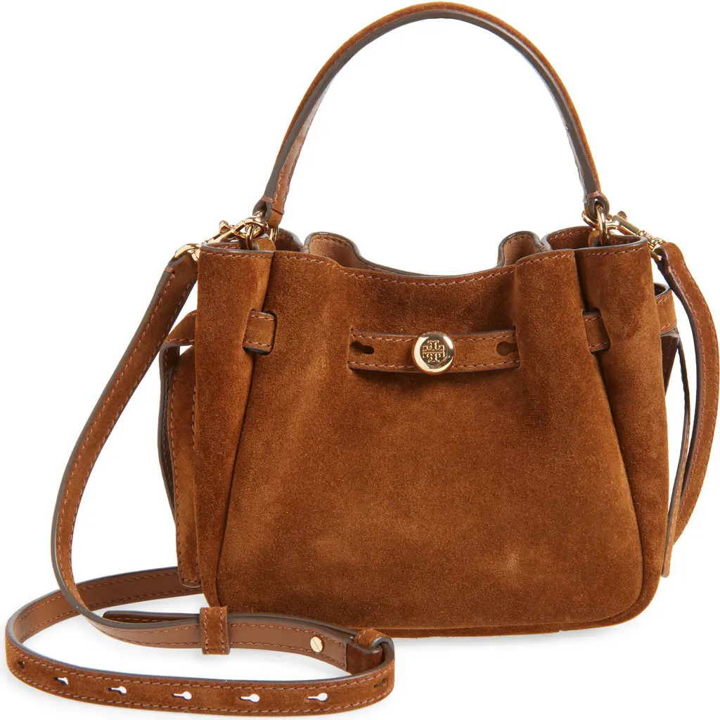 Tory Burch Mini Romy Bucket Bag in Caramel at Nordstrom | Nordstrom