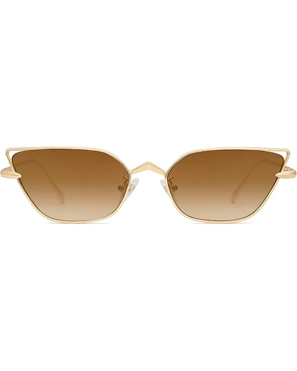 SOJOS Small Cateye Sunglasses Fashion Narrow Fun Trendy Rectangle Sunnies SJ1127 | Amazon (US)