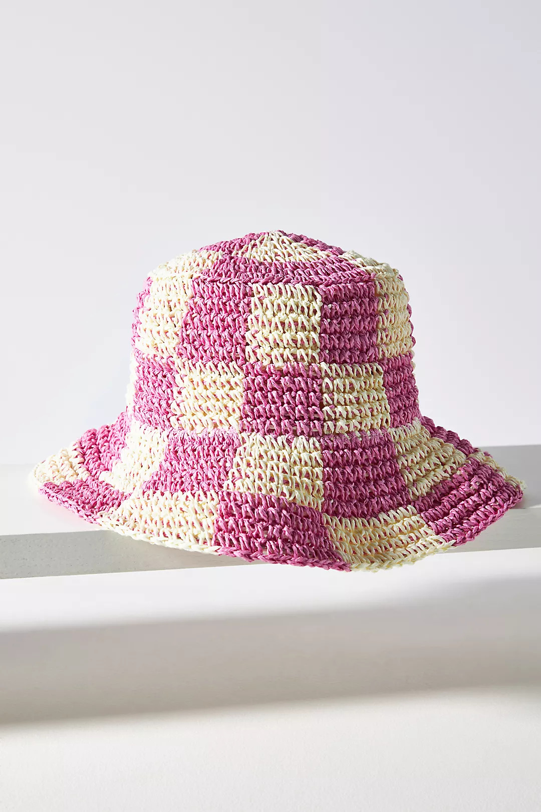 Wyeth Checkered Straw Bucket Hat | Anthropologie (US)