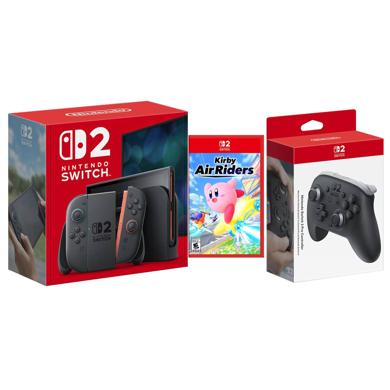 Switch 2 Console with Kirby Air Riders and Pro Controller Bundle - Nintendo Switch 2 | Best Buy U.S.