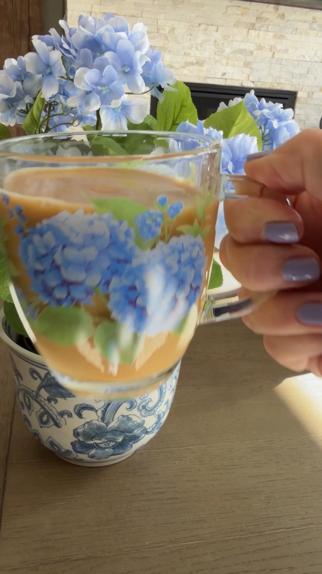 Hydrangea mugs for iced or hot drinks- set of 4 perfect for a spring refresh #coffeetime#hydrangea#

#LTKHome