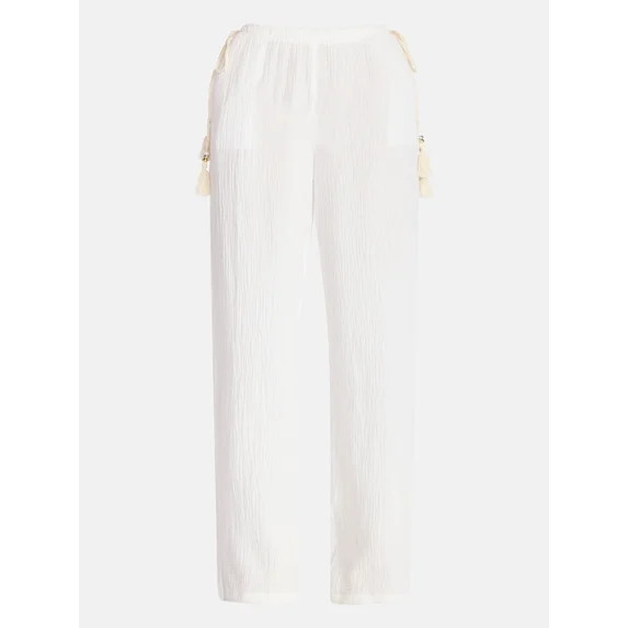 No Boundaries Side Tie Gauze Beach Pants, Women's XXS-XXL | Walmart (US)