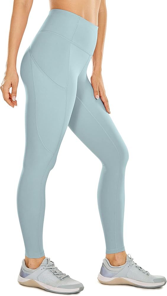 CRZ YOGA Women's Naked Feeling Workout Leggings 25 Inches - High Waisted Yoga Pants with Side Poc... | Amazon (US)