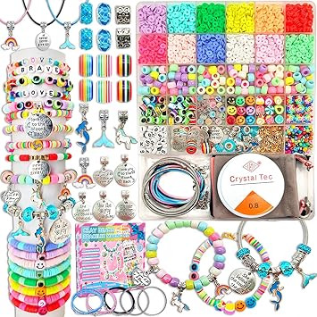 leitait Girls Toys Bracelet Making Kit -3400pcs Beads for Charm Jewelry Making Kit Supplies, Unic... | Amazon (CA)