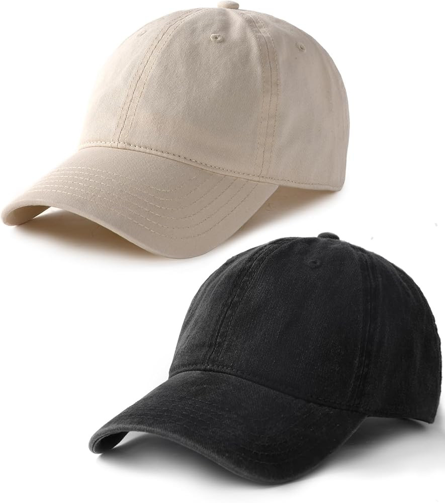 FURTALK Unisex Vintage Washed Unstructured Baseball Cap 100% Washed Cotton Soft Cap Adjustable Un... | Amazon (US)