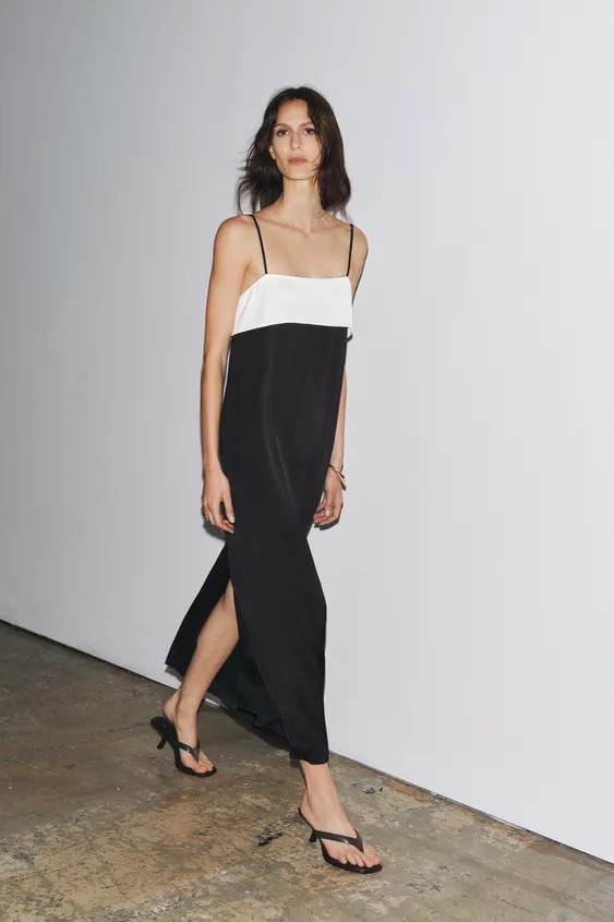 ZW COLLECTION MINIMAL SATIN DRESS | Zara UK