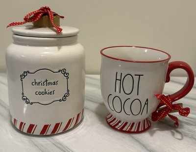 Brand New Rae Dunn Christmas Cookies Canister And Hot Cocoa Mug With Red Stripe | eBay US