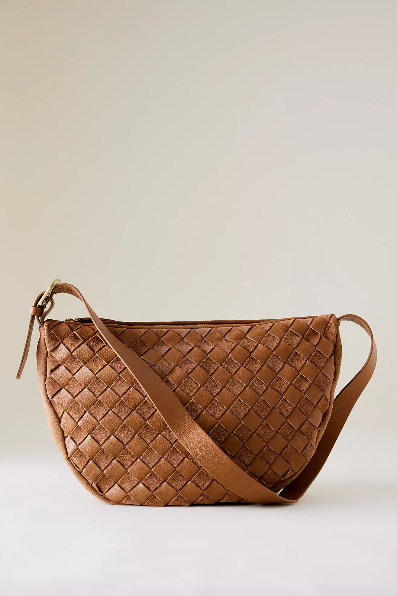 Check Leather Crossbody Bag | Anthropologie (UK)