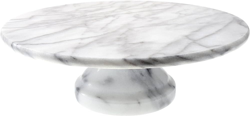Creative Home Natural Marble Cake Plate on Pedestal, Dessert Fruit Serving Stand, 11.8" Diam. x 3... | Amazon (US)