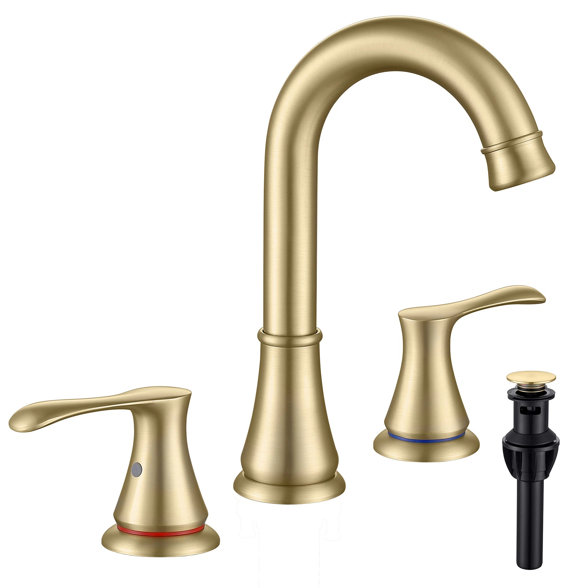 Widespread 2-handle Bathroom Faucet with Drain Assembly GoldenBathroomSinkFaucet | Wayfair North America