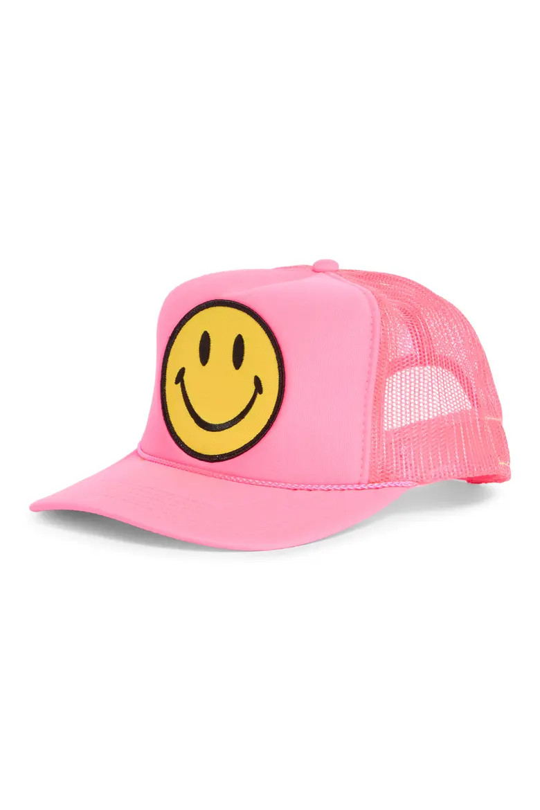 Smiley Patch Trucker Hat (Women) | Nordstrom | Nordstrom