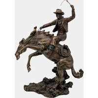 Bronco Buster Rodeo Cowboy Statue, Figurine, Detailed Hand Painted Sculpture Of A Riding Bucking For Home & Office Decor | Etsy (US)