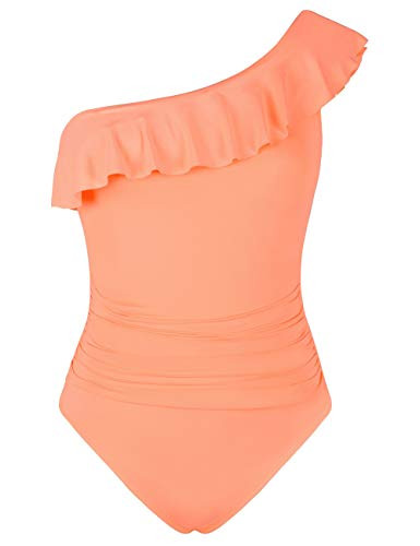 Women One Piece Swimsuit One Shoulder Tummy Control Swimwear | Amazon (US)