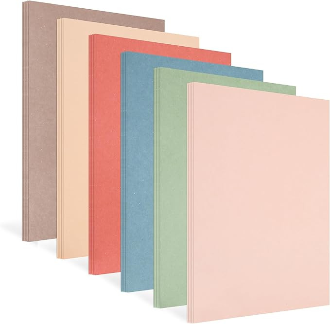 8.5x11 Colored Cardstock 30 Sheets, 230gsm/85lb Assorted Colors Heavy Craft Paper for Inkjet Prin... | Amazon (US)