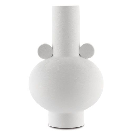 Currey Happy 40 Round White Vase | Gracious Style