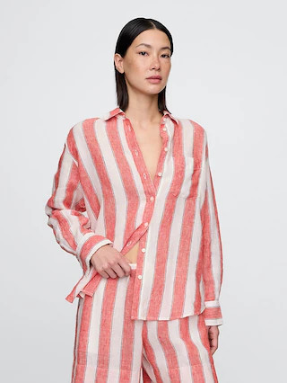 100% Linen Oversized Shirt | Gap (US)