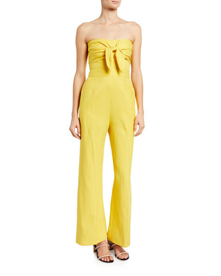 Derek Lam 10 Crosby Alene Tie-Front Jumpsuit | Neiman Marcus