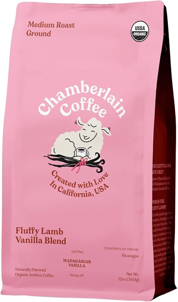 Chamberlain Coffee Fluffy Lamb Vanilla Blend - Medium Roast Ground Coffee Beans with Notes of Mad... | Amazon (US)
