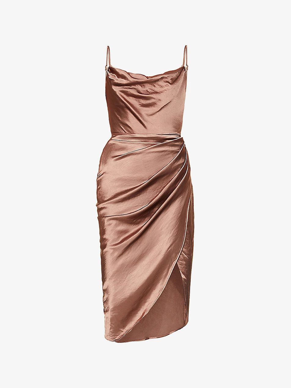 Reva corset satin midi dress | Selfridges