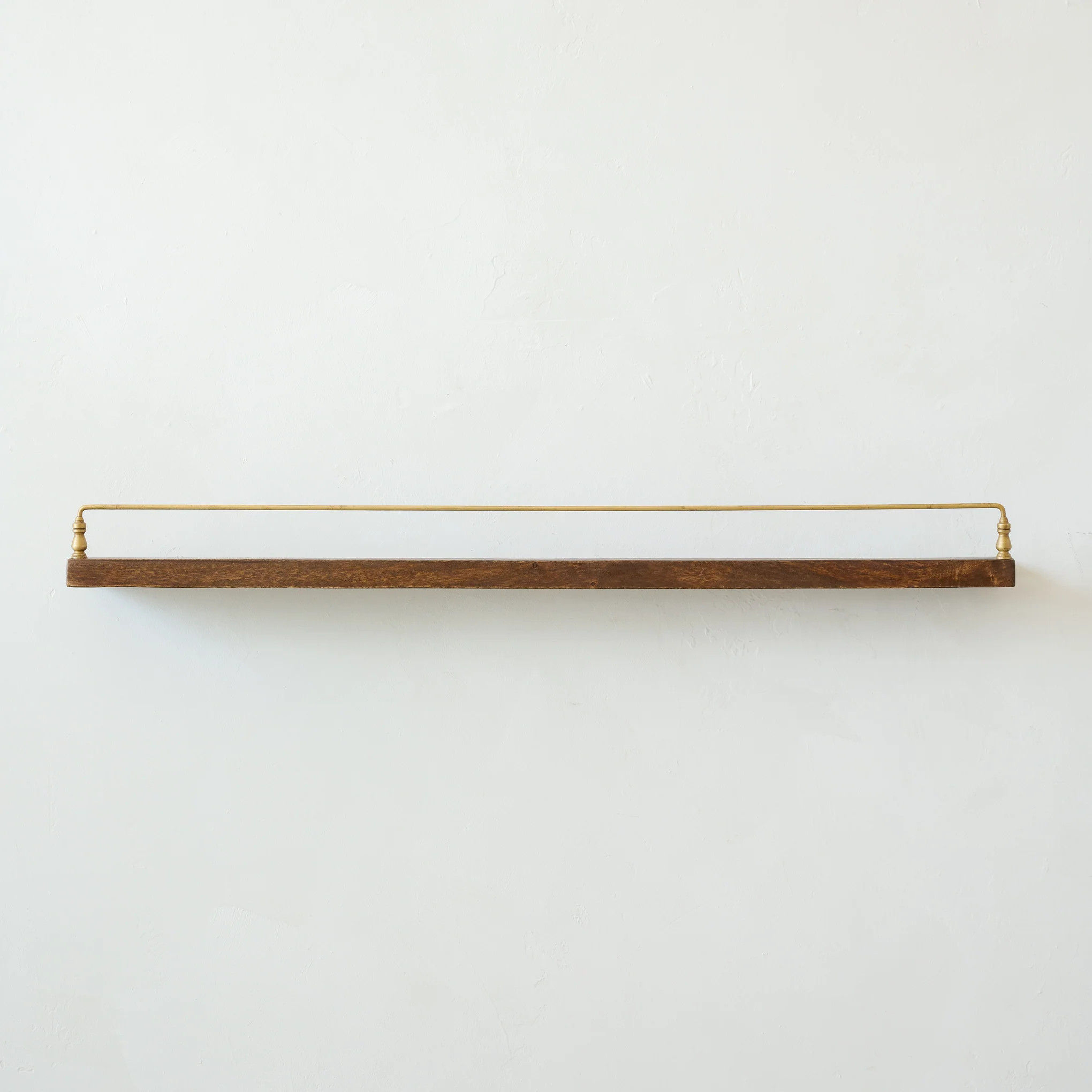 Elliott Wood and Brass Picture Ledge | Magnolia