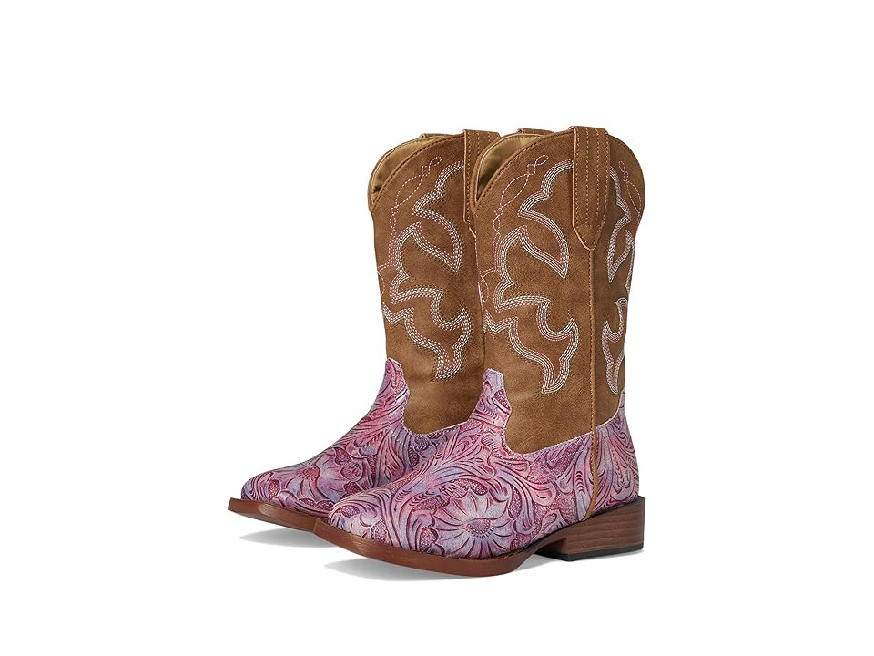 Roper Kids Raya (Toddler/Little Kid) Girl Cowboy Boots Pink : 1 Little Kid M, Leather | Zappos