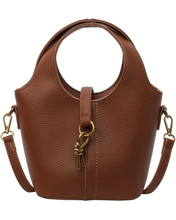 Women's PU Leather Hobo Shoulder Crossbody Bag - Vintage Tote Small Handbag Purse | Amazon (US)