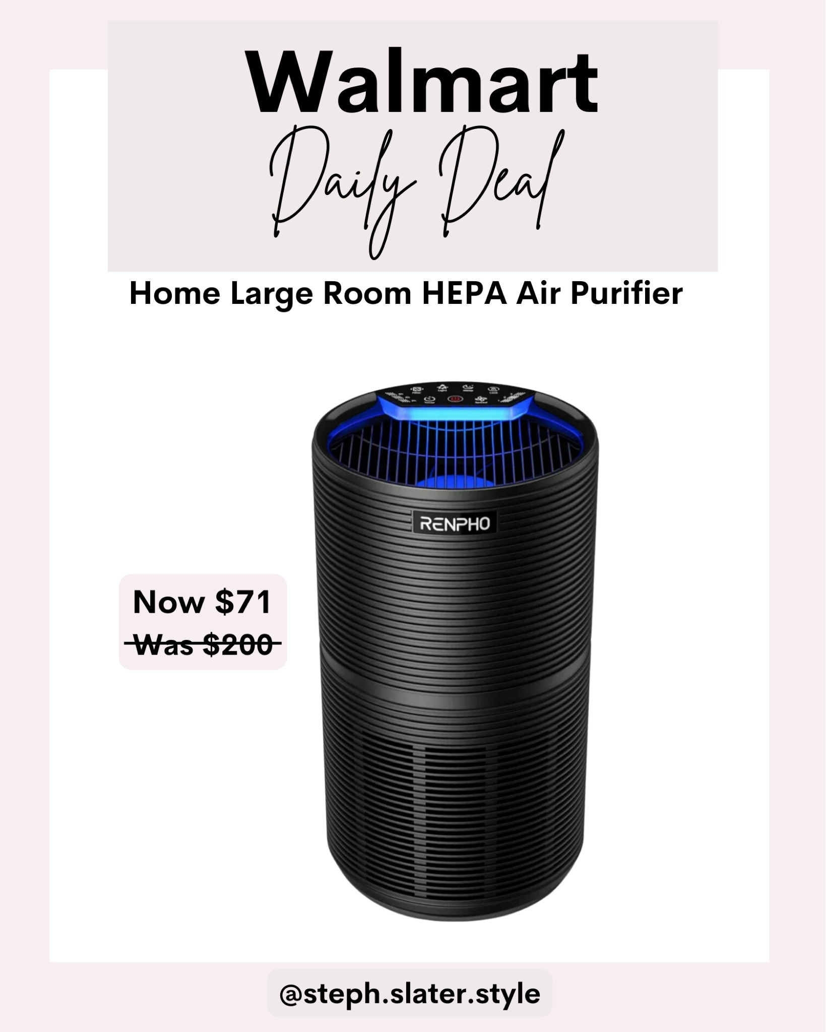 RENPHO HEPA Air Purifier for Home Large Room up to 600 Sq.ft, H13