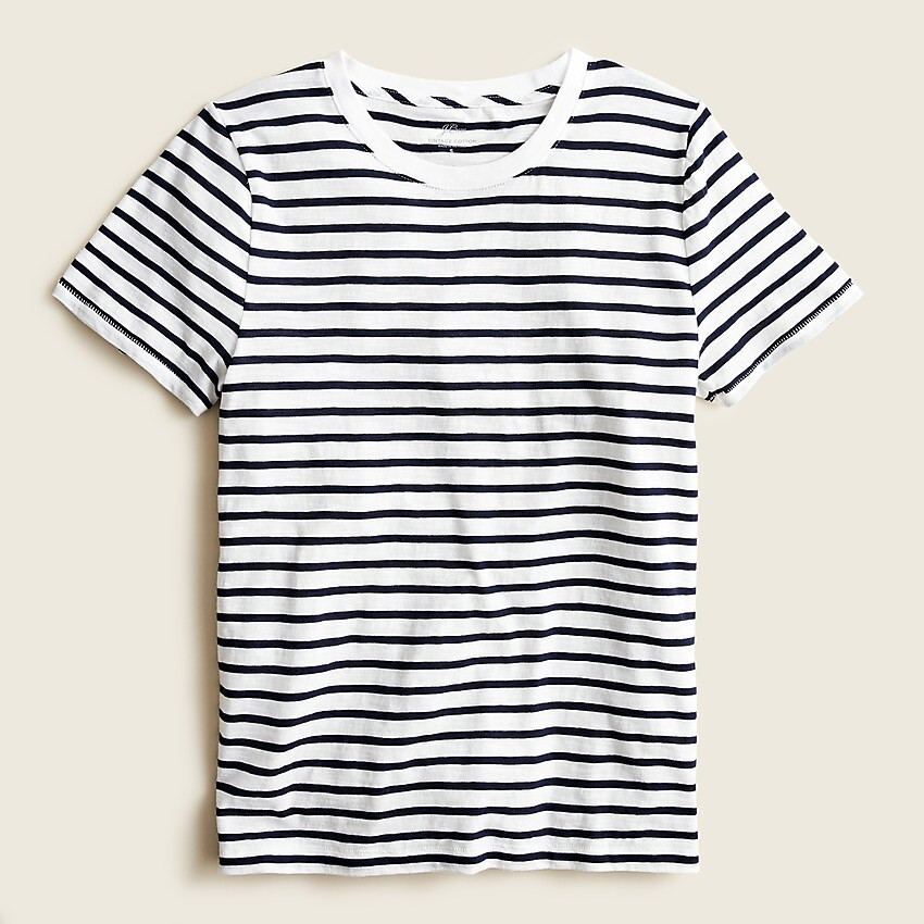 J.Crew: New Vintage Cotton Crewneck T-shirt In Stripe For Women | J. Crew US