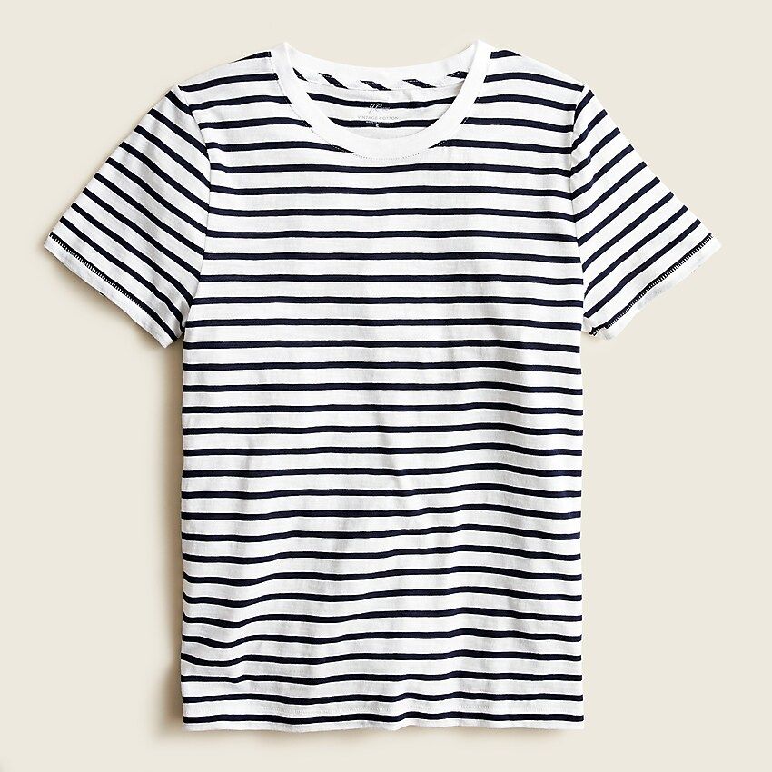 J.Crew: New Vintage Cotton Crewneck T-shirt In Stripe For Women | J.Crew US