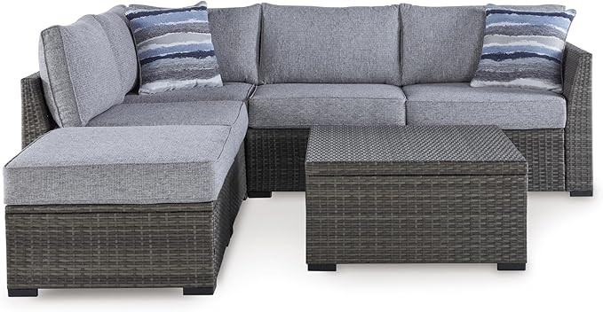 Signature Design by Ashley Petal Road Casual Nuvella Weather Resistant Fabric, Cushioned Outdoor ... | Amazon (US)