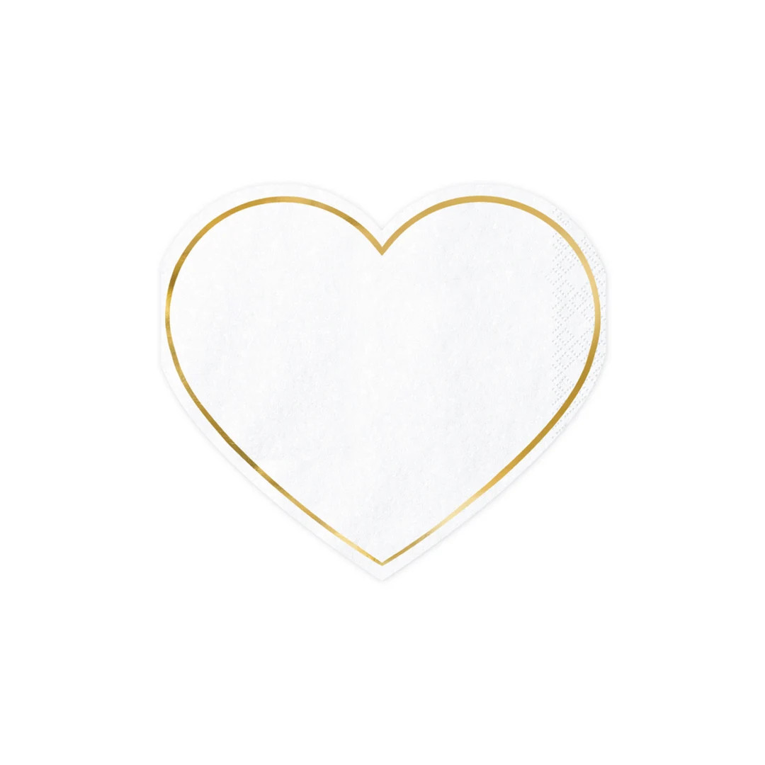 White Heart Shaped Beverage Napkins 20ct  Girls First - Etsy | Etsy (US)