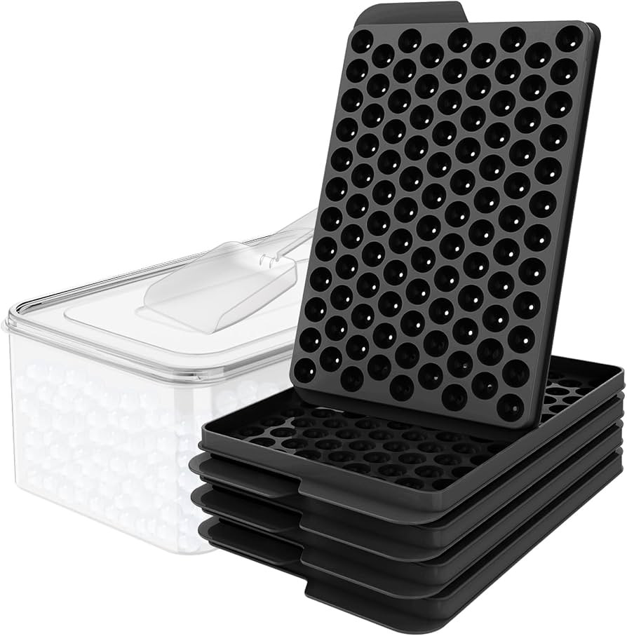 WIBIMEN Mini Ice Cube Trays, 0.55\u201d Tiny Pebble Ice for Iced Coffee & Cocktails, Fast Chill, ... | Amazon (US)