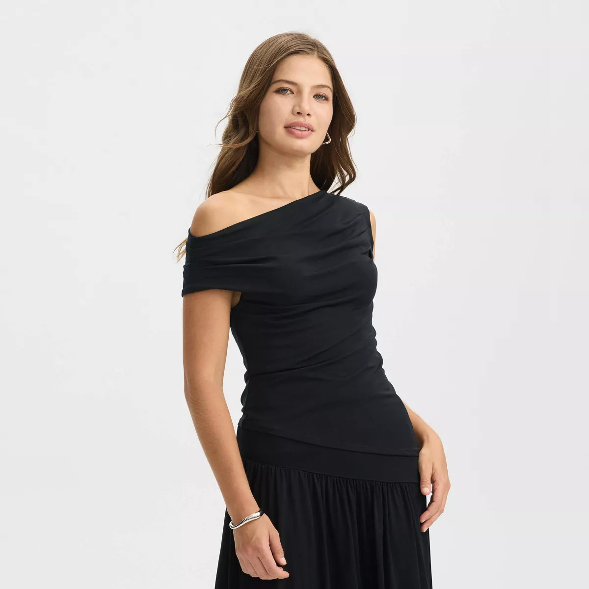 Women's Ruched Asymmetrical Top - A New Day™ | Target