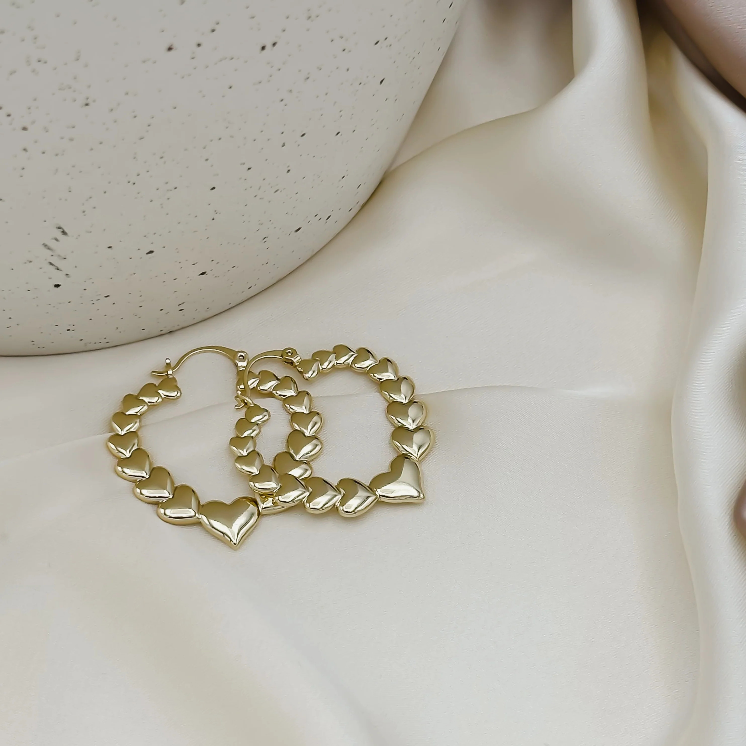 Camilla Heart Hoop Earring | Jonesy Wood