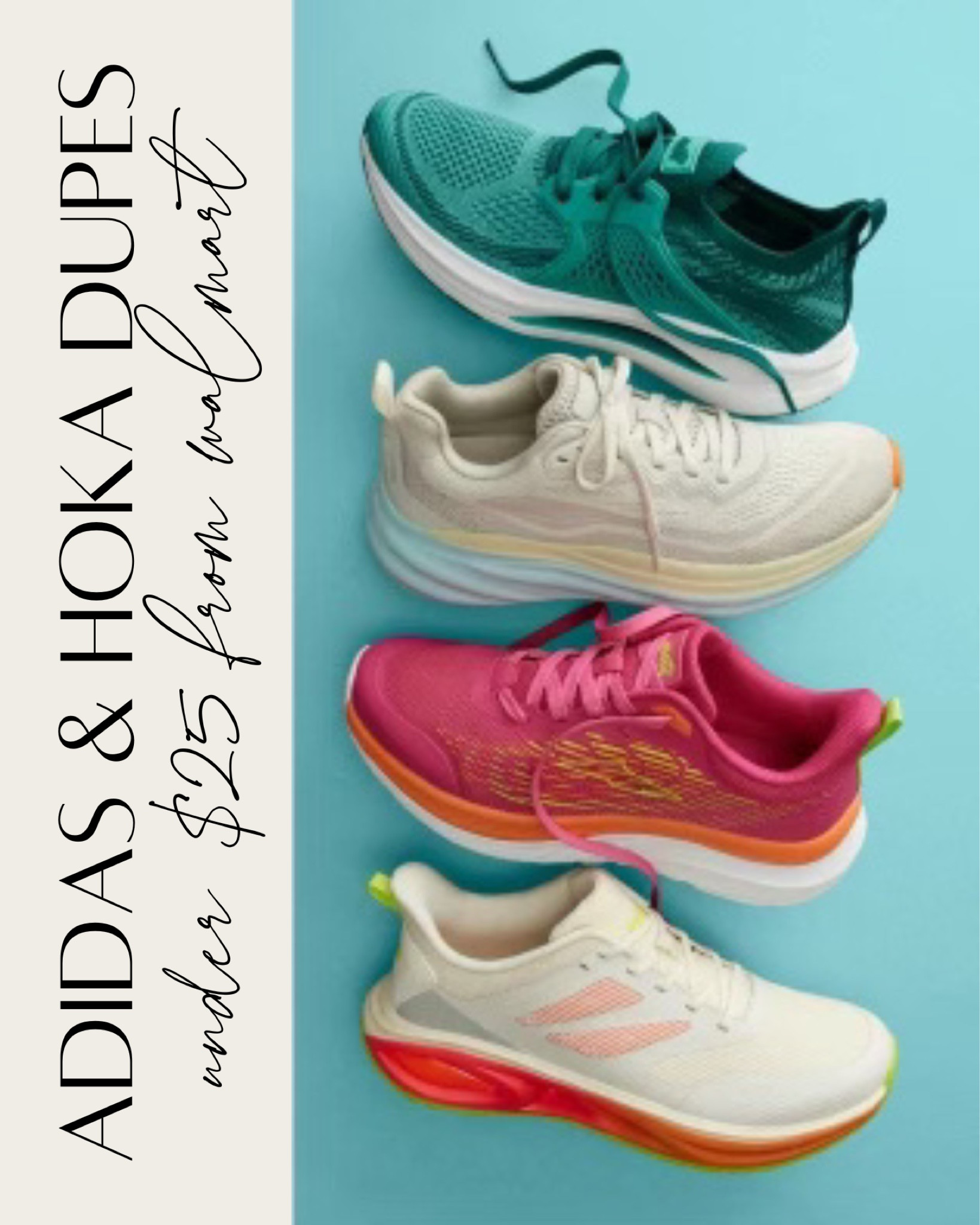 Lots of good name brand sneakers looks for less at Walmart right now!! Hokas, On cloud, New Balance and adidas 



#LTKFindsUnder50 #LTKMostLoved #LTKShoeCrush