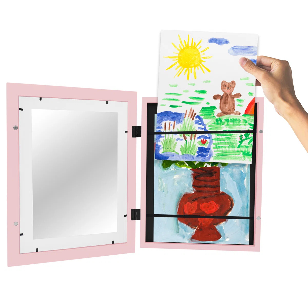 Winston Porter Mickaylah Frame for Kids Art 10x12.5 inches with 8.5x11 inches Mat - Wood with Gla... | Wayfair North America