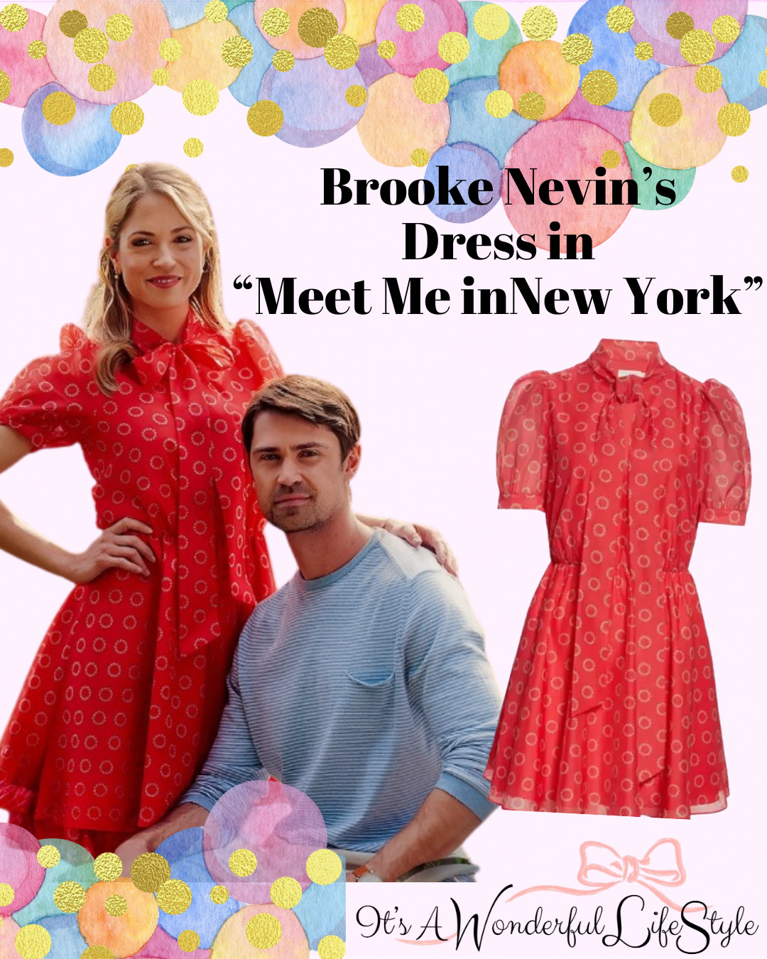 Get Brooke Nevin’s adorable polka dot dress from “Meet Me in New York.”  

This charming polka-dot dress delivers classic rom-com magic and big-city romance... shop it before it’s gone! 

 #LTKSeasonal #LTKSaleAlert