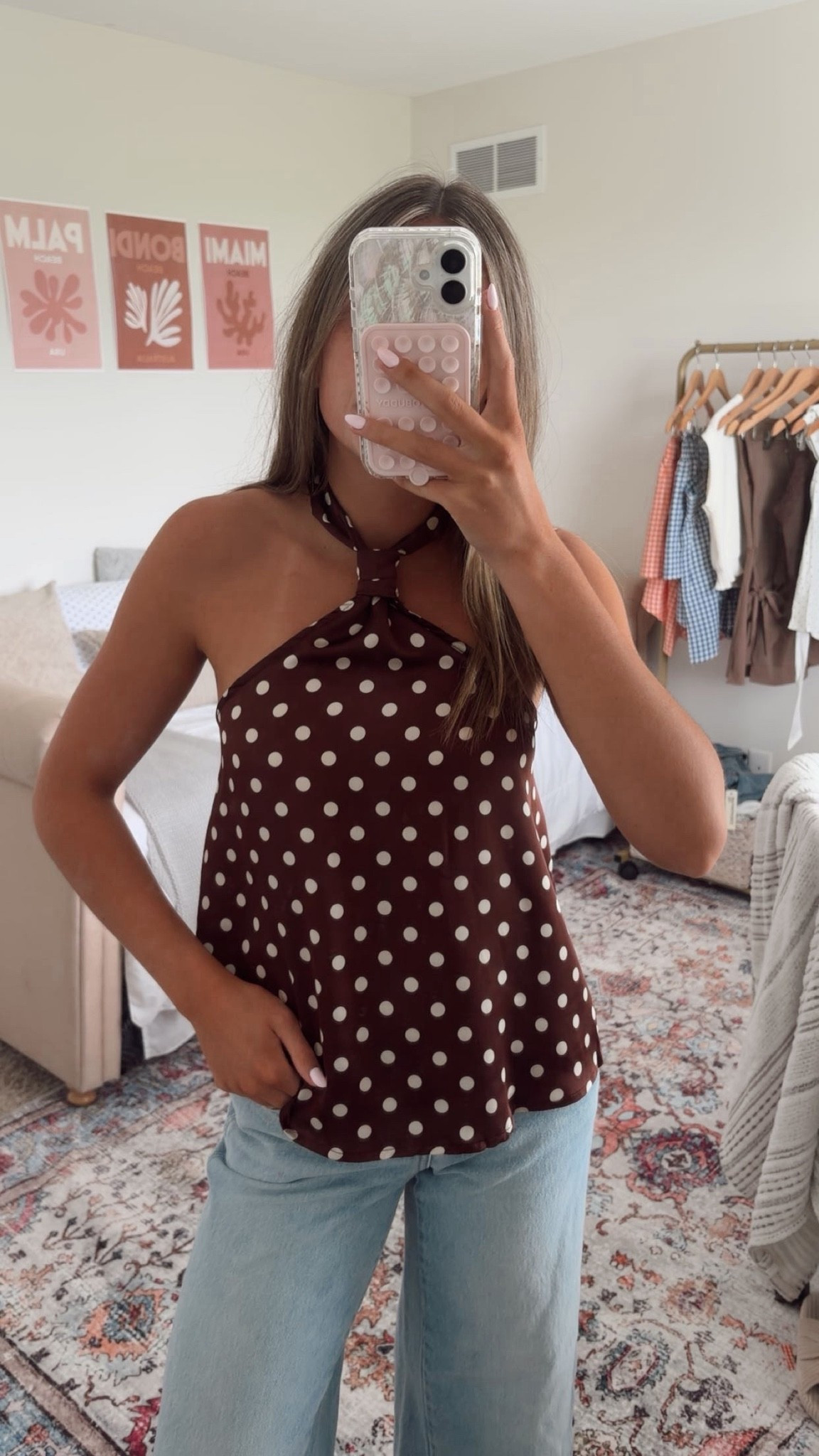 This unique top from amazon is perfect for the upcoming fall season. The color and pattern is so cute and easy to style. I love the neck  and how it ties in the back. This would be cute for anything! Dinner, shopping, going out with your friends, and a number of other things!

#ltkamazon #amazonfinds #outfitideas #falloutfit #fallamazon #ootd 

 #LTKdayinmylife #LTKootd #LTKU