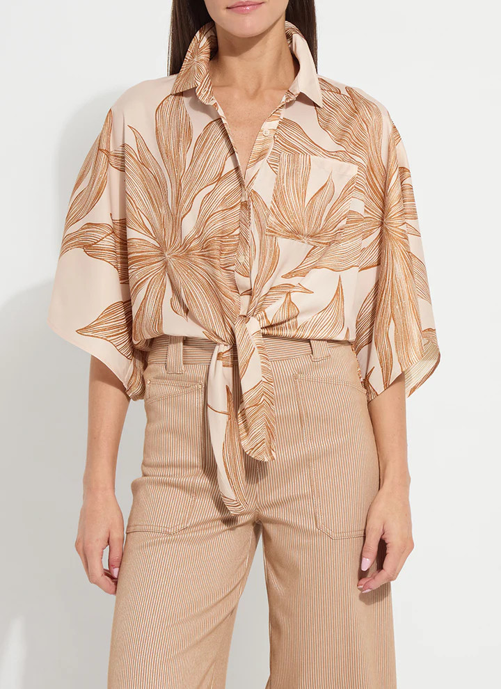 Nilza Tie Dolman Sleeve Shirt | Lysse NY