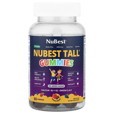NuBest, Nubest Tall® Gummies, Mixed Berry, 60 Gummies | iHerb