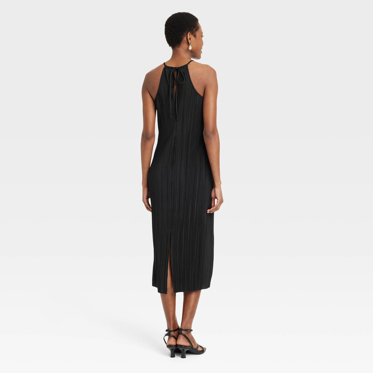 Women's Knit Plisse Midi Shift Dress - A New Day™ | Target