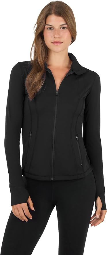 90 Degree By Reflex Full Zip Running Track Jacket Lightweight Athletic Slim Fit Jacket with Thumb... | Amazon (US)
