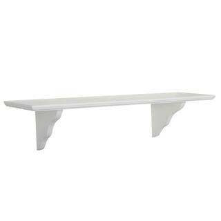 Home Decorators Collection 7.5 in. D x 23 in. L x 5/8 in. H White Classic Shelf Kit-HDUCSW824 - T... | The Home Depot