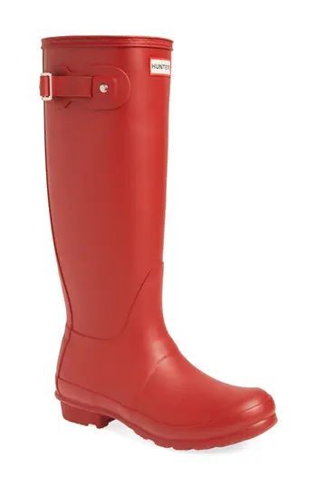 Women's Hunter 'Original Tall' Rain Boot, Size 5 M - Red | Nordstrom
