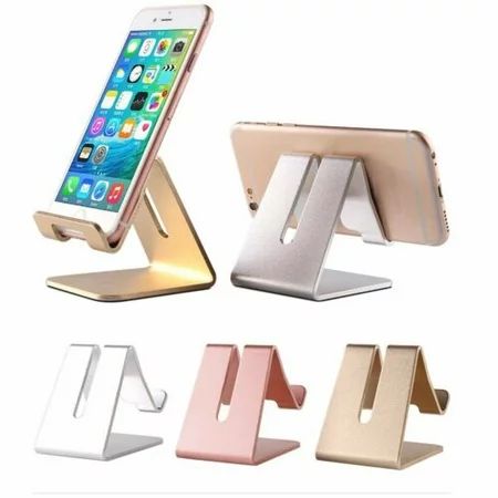 Universal Cell Phone Tablet Desktop Stand Desk Holder Mount Cradle Aluminium Gold | Walmart (US)