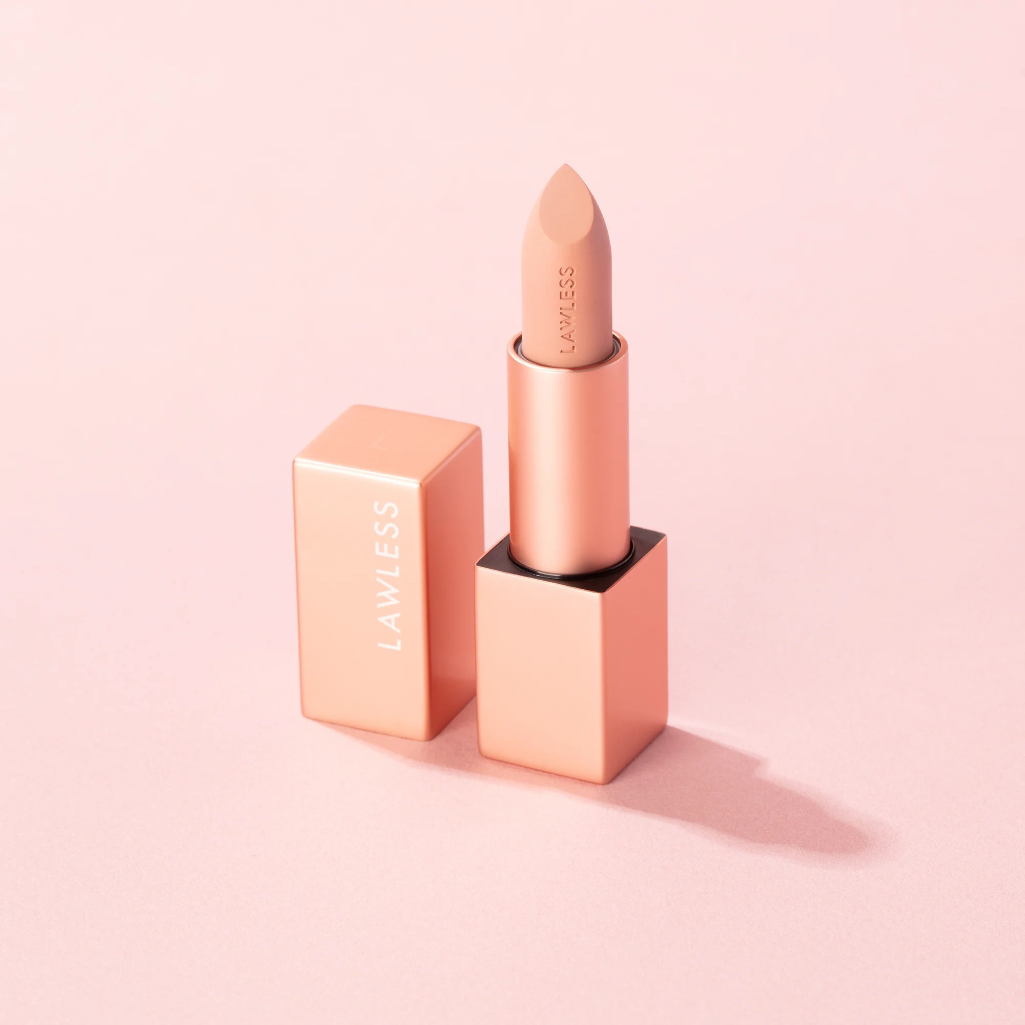 Forget The Filler Lip-Plumping Line-Smoothing Satin Cream Lipstick 1 - Platinum | Lawless Beauty