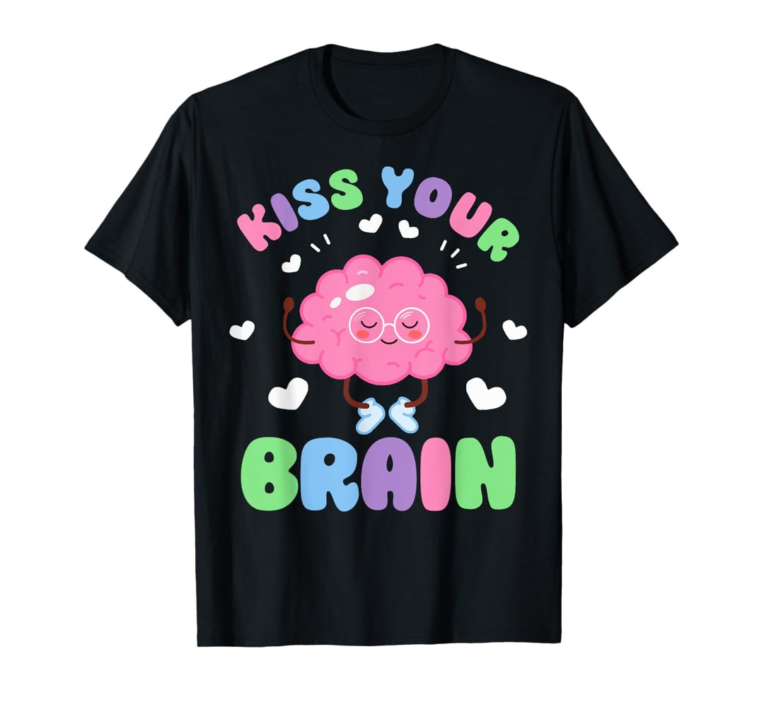 Back To School Kiss Your Brain Cute Teacher Appreciation T-Shirt | Amazon (US)