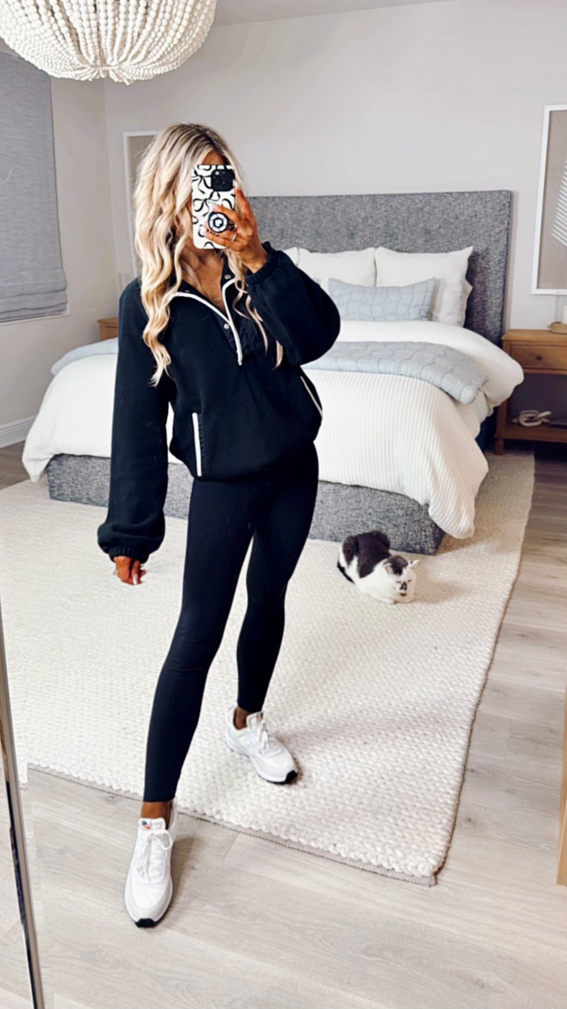 FREE PEOPLE INSPIRED FLEECE WINTER  JACKET! This winter activewear outfit/ athleisure outfit is perfect for working out at the gym, running everyday errands, lounging, or staying cozy on travel days! I love making a monochromatic aesthetic/ all black outfit with matching sets but these high waisted leggings, sports tank tops, + half zip pullovers come in many colors. This black half zip Sherpa fleece pullover jacket is a Free People look for less. 

Winter coat, winter jacket, cozy set, matching set, casual winter outfit, casual outfit

#LTKActive #LTKSeasonal #LTKootd