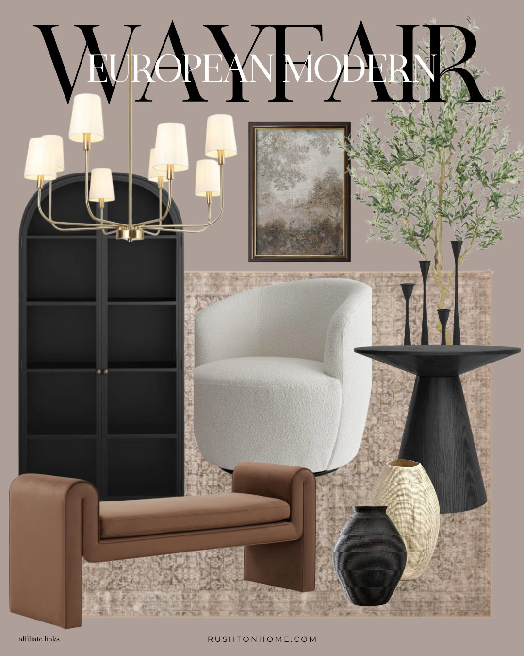 I've been loving these @wayfair home finds! This inspiration pulls together a vibe that feels antique, european, earthy and yet still modern.

Home decor, home design, interior design, furniture, console table, accent chairs, vases, candlesticks, bench, cabinet, sideboard, dining table 

 #LTKHome