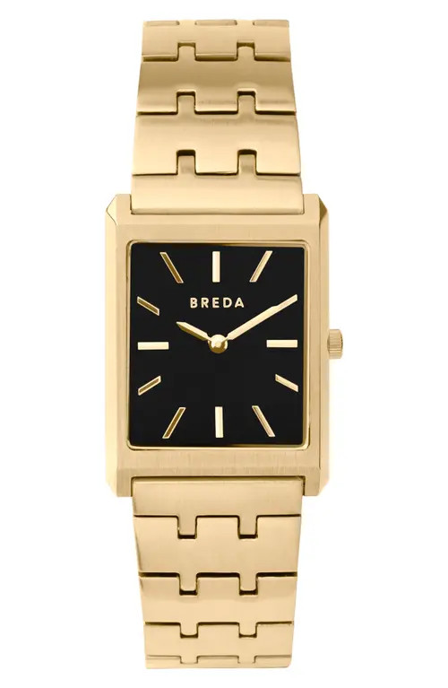 BREDA Virgil Bracelet Watch, 26mm in Gold/Gold/Midnight at Nordstrom | Nordstrom